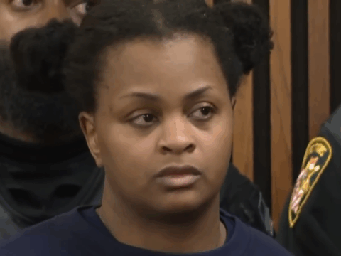 Aliyah Henderson in the courtroom.
