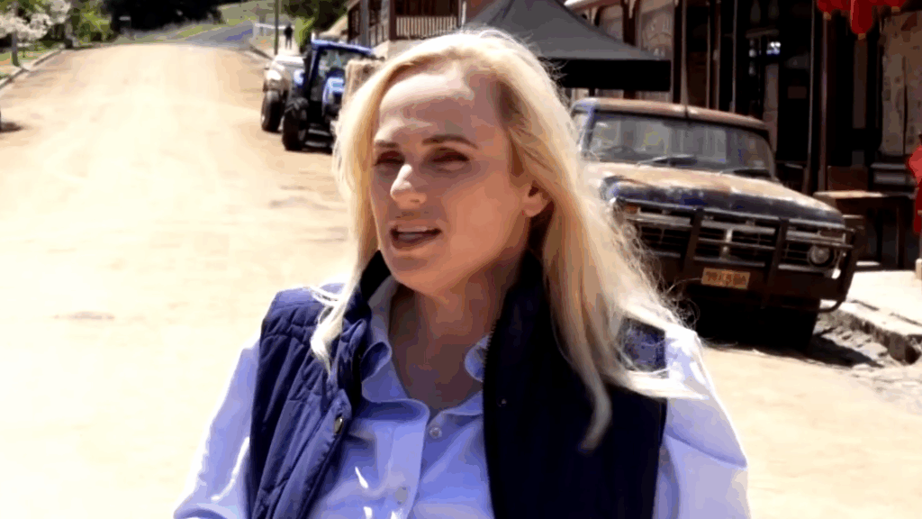 Rebel Wilson outdoors on 60 Minutes Australia.