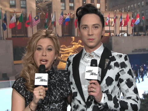 Johnny Weir and Tara Lipinski on NBC.