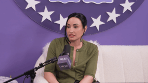 Demi Lovato on the Chicks In The Office podcast.