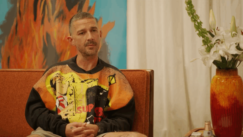 Shia LaBeouf on Channel 5 in 2026.