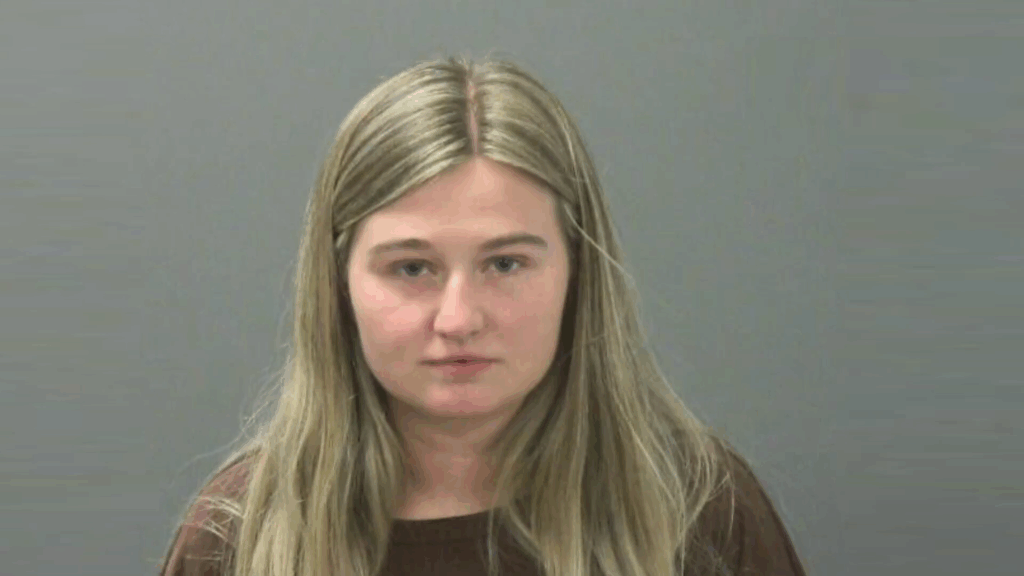 Kendra Caldwell Duggar poses for her mugshot in March 2026.