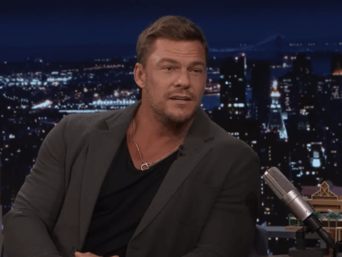 Alan Ritchson speaks to Fallon.