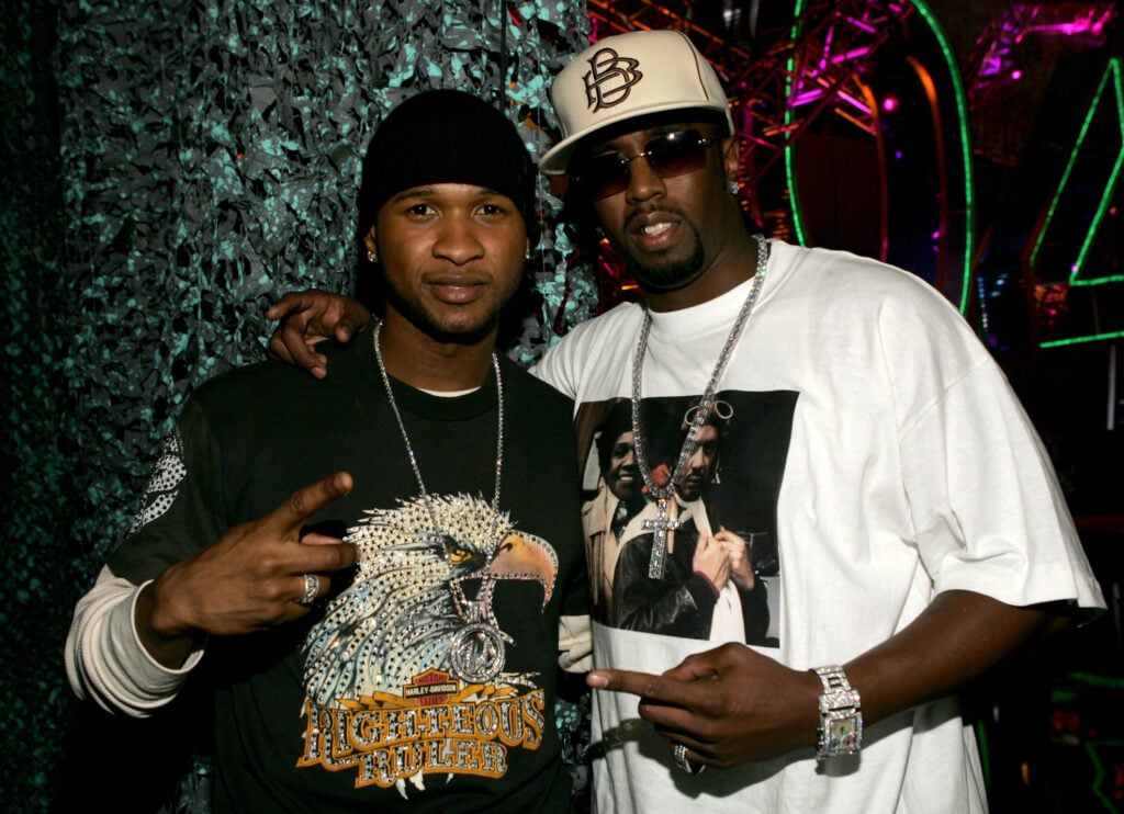 Usher en Diddy in 2004.