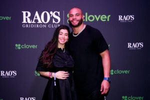 Sarah Jane Ramos and Dak Prescott attend Rao’s Restaurant and Fini’s Pizza 2025 Big Game Pop-Up powered by Clover on February 06, 2025 in New Orleans, Louisiana.