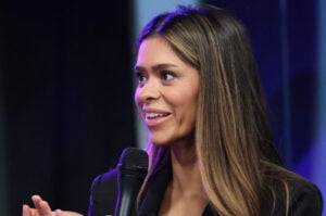 Taylor Frankie Paul attends SiriusXM's Radio Andy Presentation: Town Hall with the cast of "The Secret Lives of Mormon Wives" at SiriusXM Studios on May 08, 2025 in Los Angeles, California.