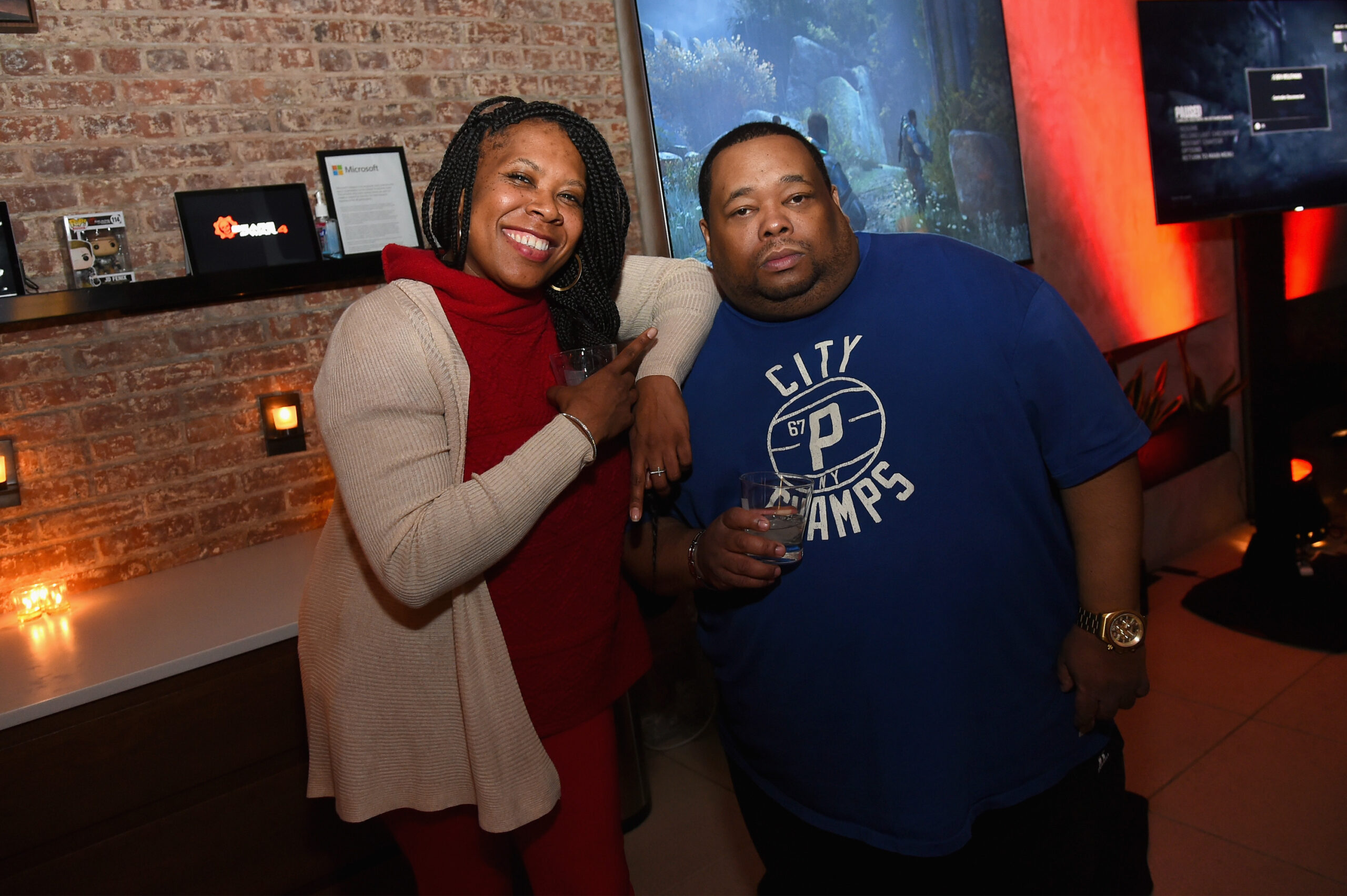 Musician Heather B and Lord Sear attend the Xbox & Gears Of War 4 New York launch event at The Microsoft Loft on October 7, 2016 in New York City.  