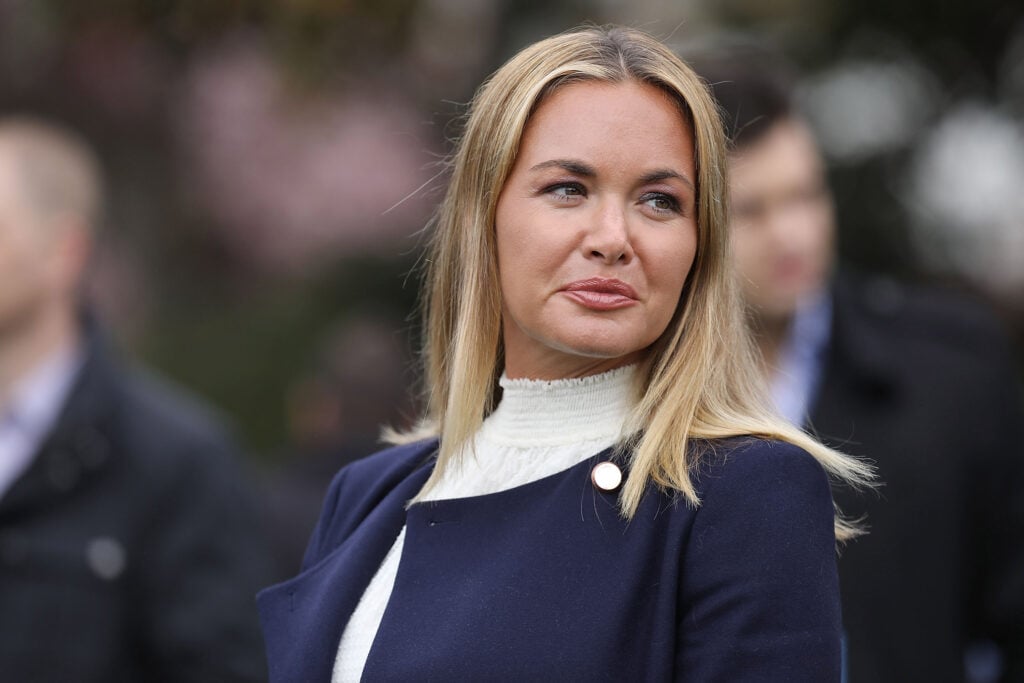 Vanessa Trump, wife of Donald Trump Jr., attends the 140th annual Easter Egg Roll on the South Lawn of the White House April 2, 2018 in Washington, DC. 