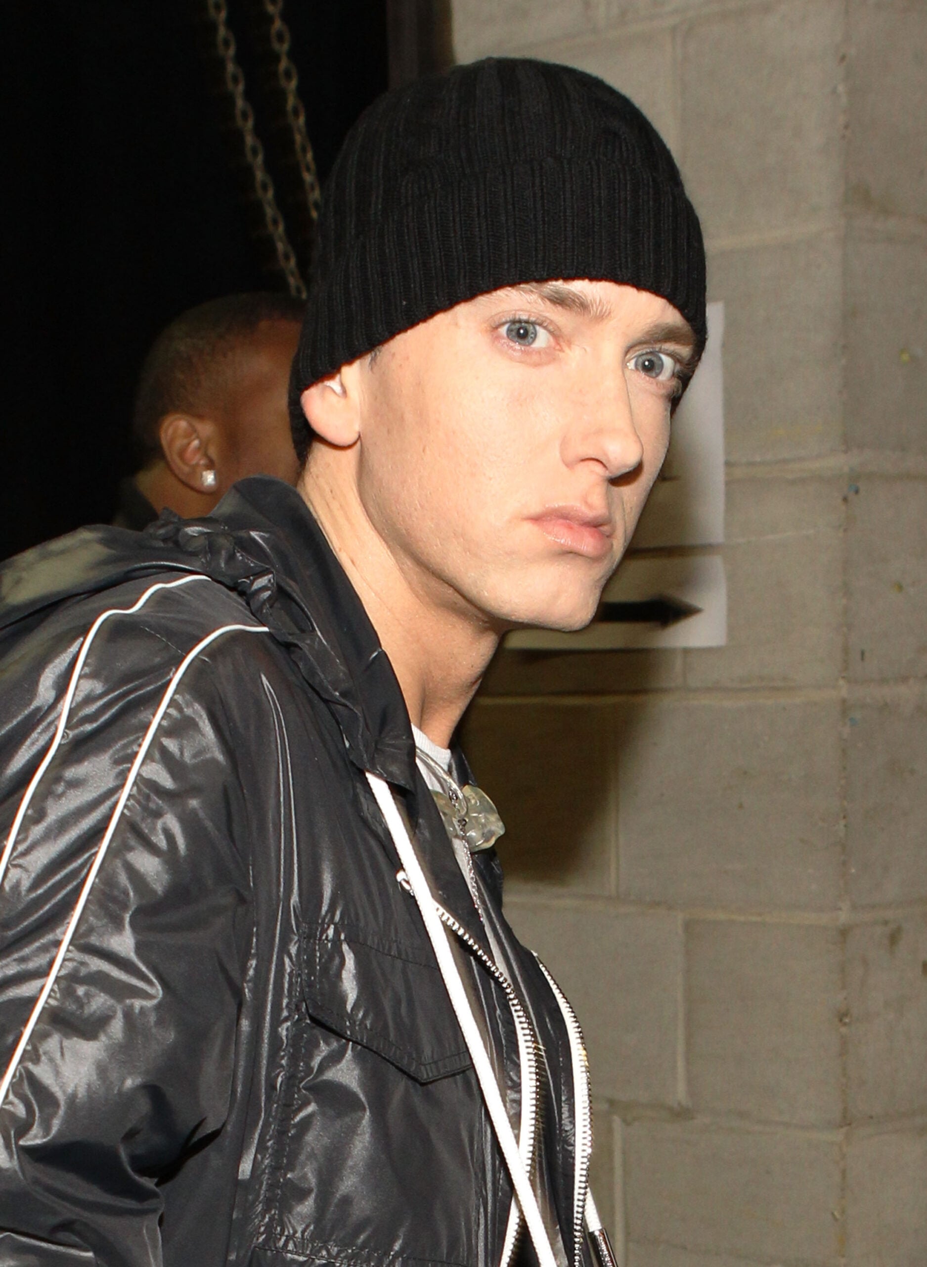 Rapper Eminem backstage during the 52nd Annual Grammy Awards held at Staples Center on January 31, 2010 in Los Angeles, California. 