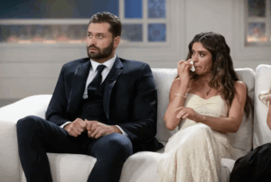 Taylor Frankie Pail and Dakota Mortensen on 'Secret Lives of Mormon Wives' reunion episode.