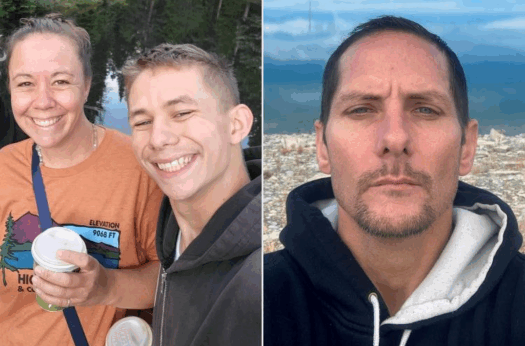 Glenn Allen Beeman III appears alongside his mother and a separate photo of his father.