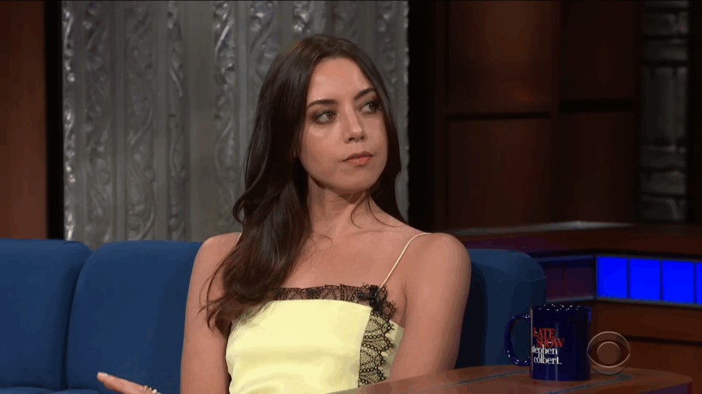 Aubrey Plaza on Colbert.