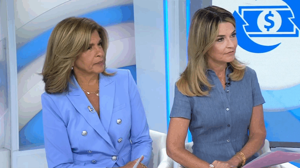 Hoda Kotb and Savannah Guthrie on The Today Show