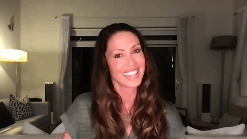 Shannon Elizabeth remote interview screenshot.
