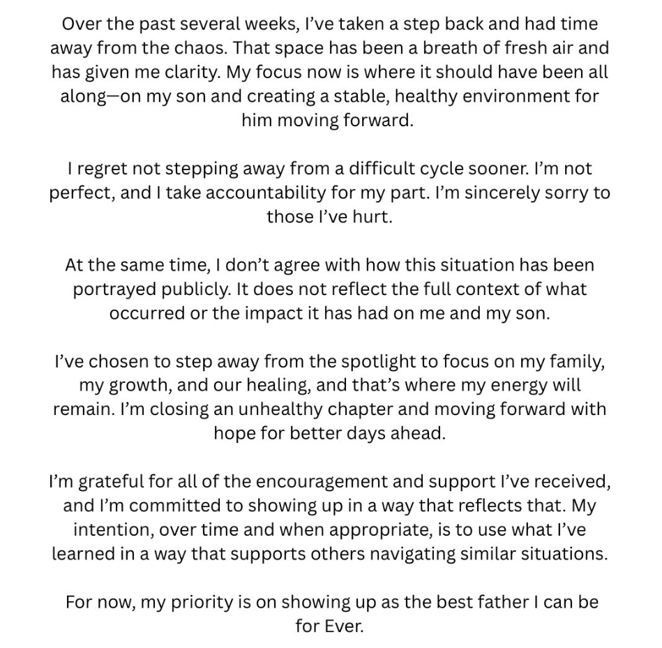 A text post Instagram image from Dakota Mortensen.