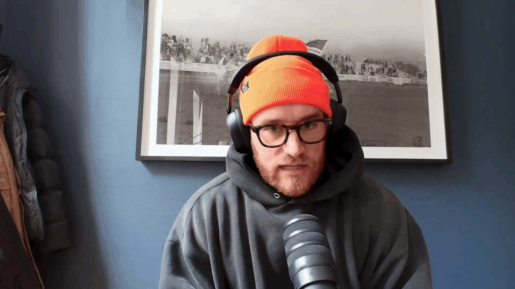 West Wilson on his podcast at home.