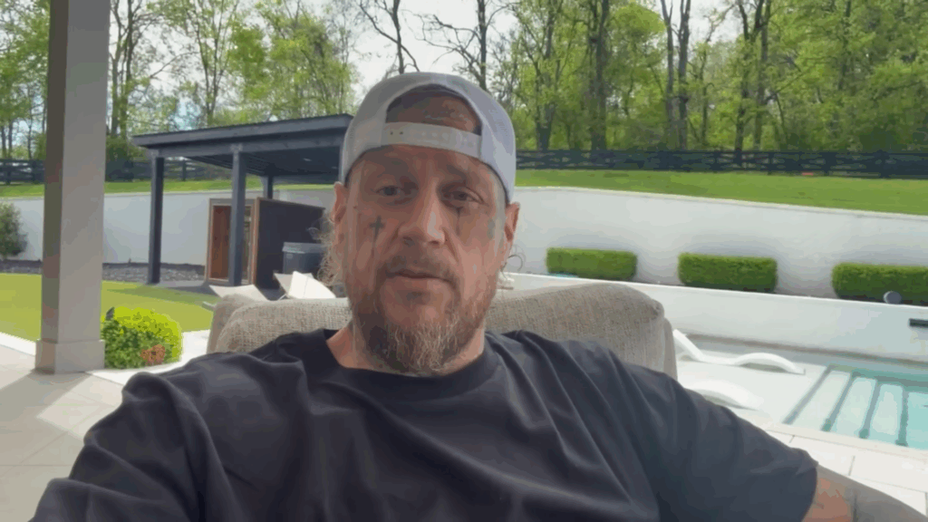 Jelly Roll addresses the camera.