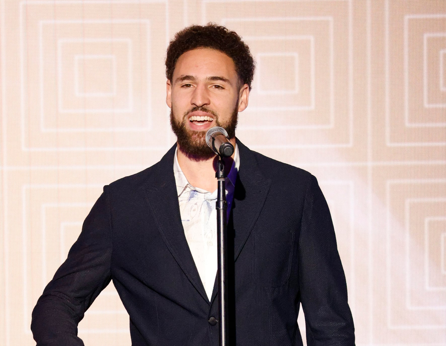 Klay Thompson in December 2022 before he fumbled Megan Thee Stallion.