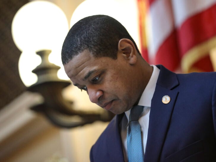 Virginia Lt. Governor Justin Fairfax presides over the Senate at the Virginia State Capitol, February 7, 2019 in Richmond, Virginia.