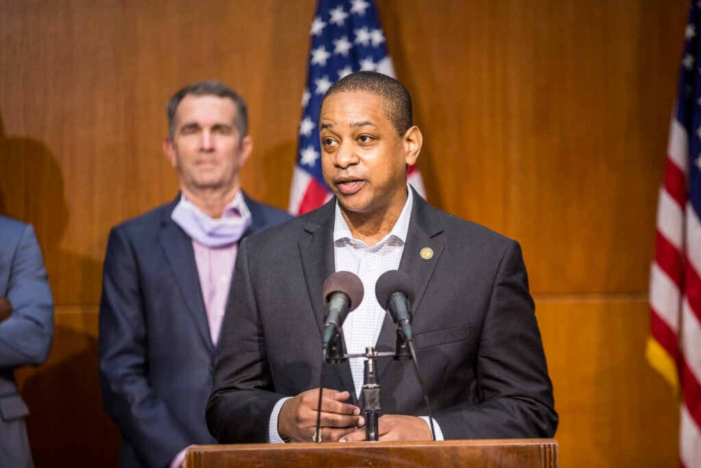Virginia Lieutenant Gov. Justin Fairfax (D) speaks during a news conference on June 4, 2020 in Richmond, Virginia. 