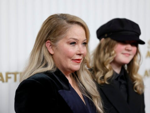 Christina Applegate and Sadie Grace LeNoble attend the 29th Annual Screen Actors Guild Awards at Fairmont Century Plaza on February 26, 2023 in Los Angeles, California.