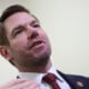 U.S. Rep. Eric Swalwell speaks to reporters in the Rayburn House Office Building on December 13, 2023 in Washington, DC.