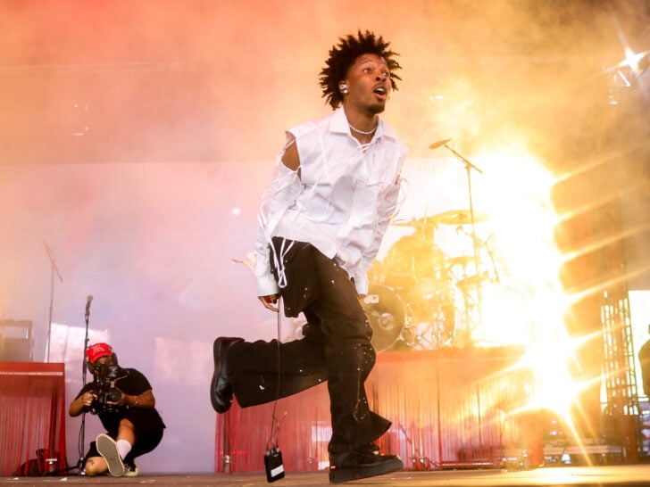 d4vd performs at the Gobi Tent during the 2025 Coachella Valley Music and Arts Festival at Empire Polo Club on April 11, 2025 in Indio, California.
