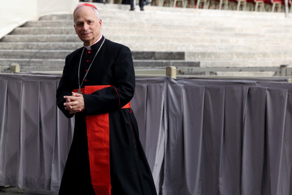 US Cardinal Robert Francis Prevost attends the funeral of Pope Francis in St. Peterâ€™s Square on April 26, 2025 in Vatican City, Vatican. 