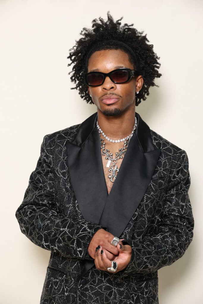 d4vd attends the Amiri Menswear Spring/Summer 2026 show as part of Paris Fashion Week on June 26, 2025 in Paris, France. 