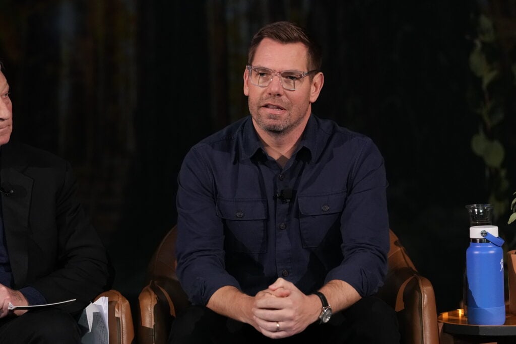 Eric Swalwell attends "Our Climate Future: A Forum with California's Next Governor" on January 28, 2026 in Pasadena, California. 