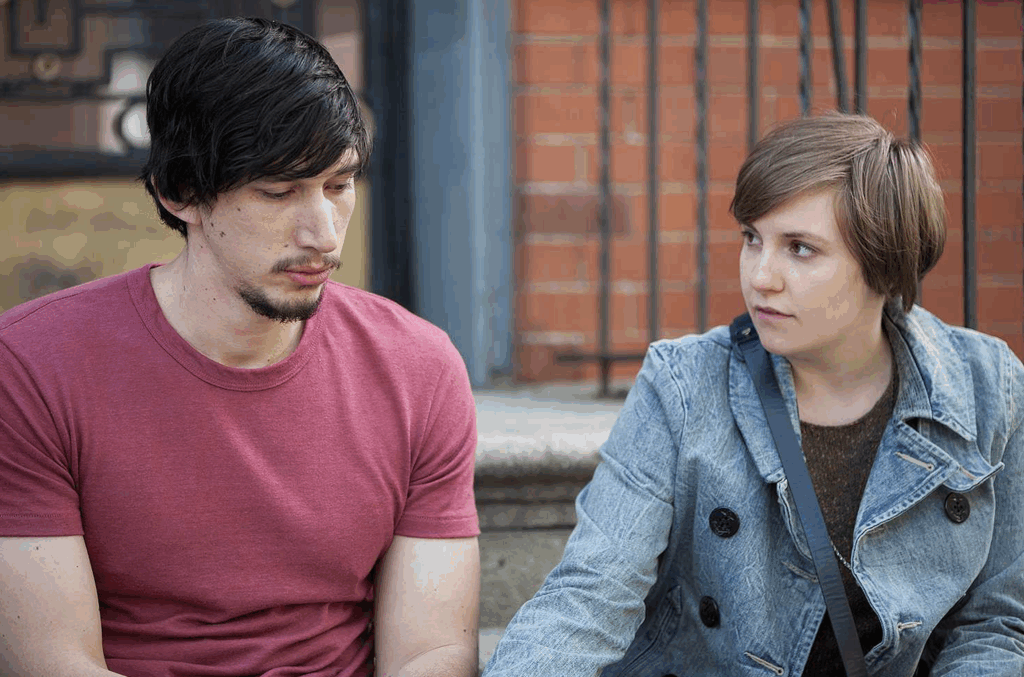 Adam Driver and Lena Dunham on an episode of HBO's 'Girls.'