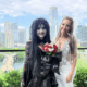 Sophia Abraham's goth prom look is drawing mixed reviews online.