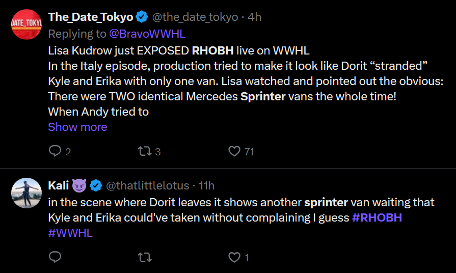 Twee tweets uit mei 2026 in een screenshot in de donkere modus