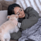 Angelina Pivarnick on her couch.