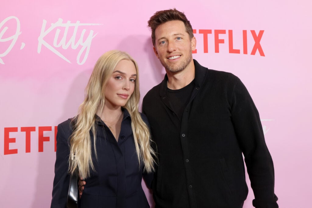 Alex Cooper and Matt Kaplan attend Netflix's XO, Kitty Los Angeles Premiere at Netflix Tudum Theater on May 11, 2023 in Los Angeles, California. 