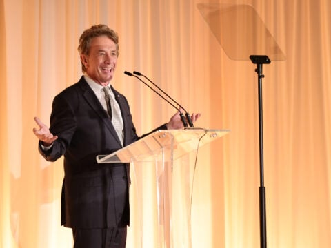 Martin Short speaks onstage during the Tribute of Catherine O'Hara presented by Netflix Is A Joke Festival at The Beverly Hills Hotel on May 10, 2026 in Beverly Hills, California.