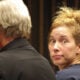 Kimberly Mathers, Eminem's ex-wife, appears before Judge Ed Servito in Macomb Count Circuit Court for violating her probation on drug charges February 12, 2004 in Mt. Clemens, Michigan.