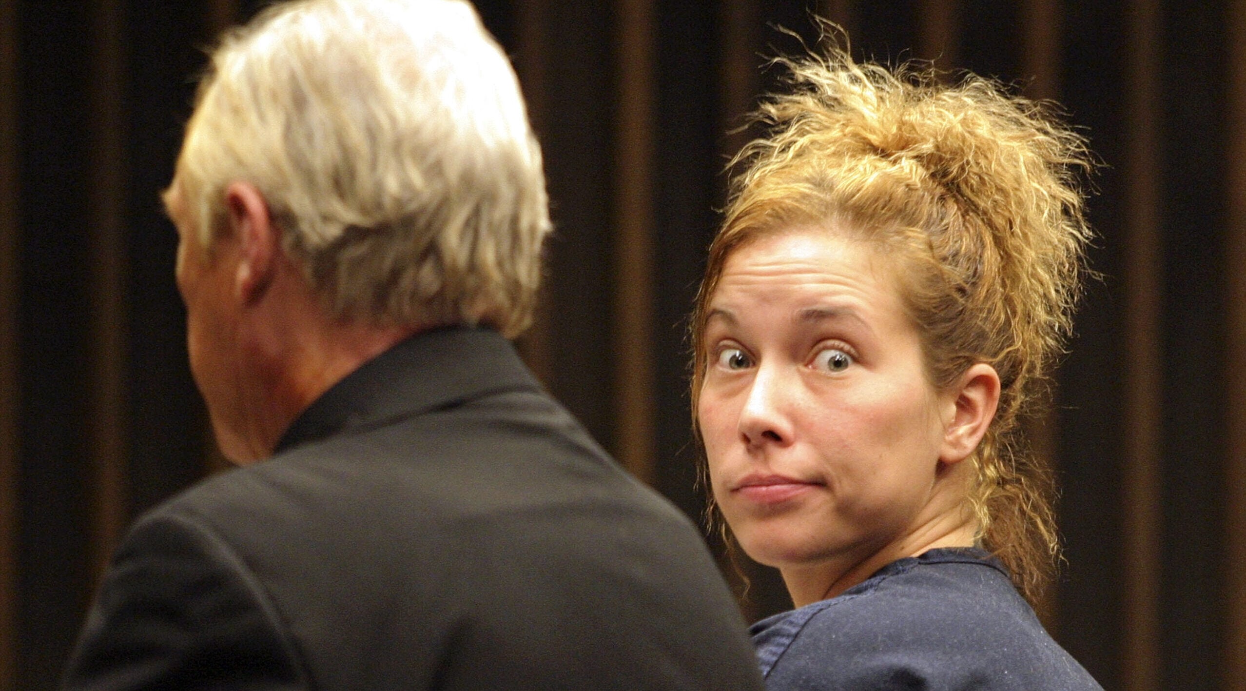 Kimberly Mathers, Eminem's ex-wife, appears before Judge Ed Servito in Macomb Count Circuit Court for violating her probation on drug charges February 12, 2004 in Mt. Clemens, Michigan. 