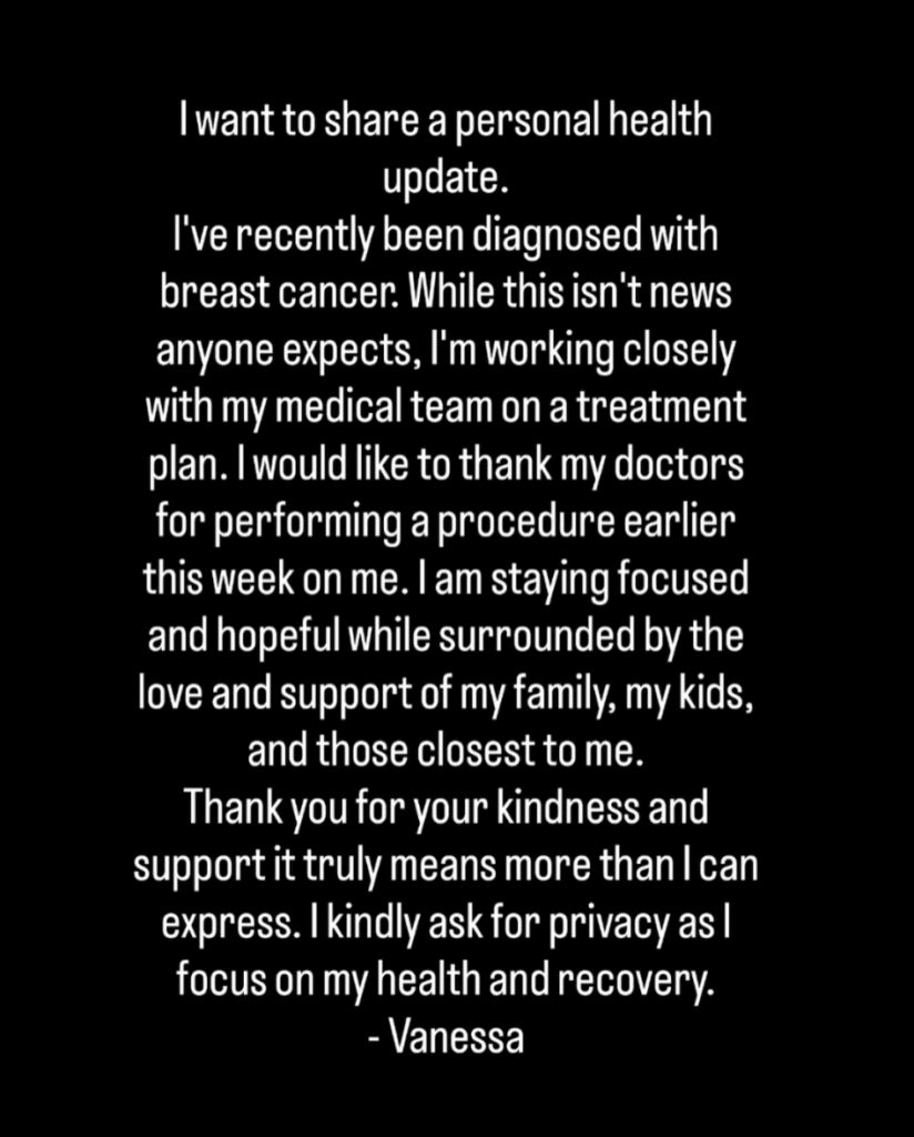 Vanessa Trump revela que está luchando contra el cáncer de mama.