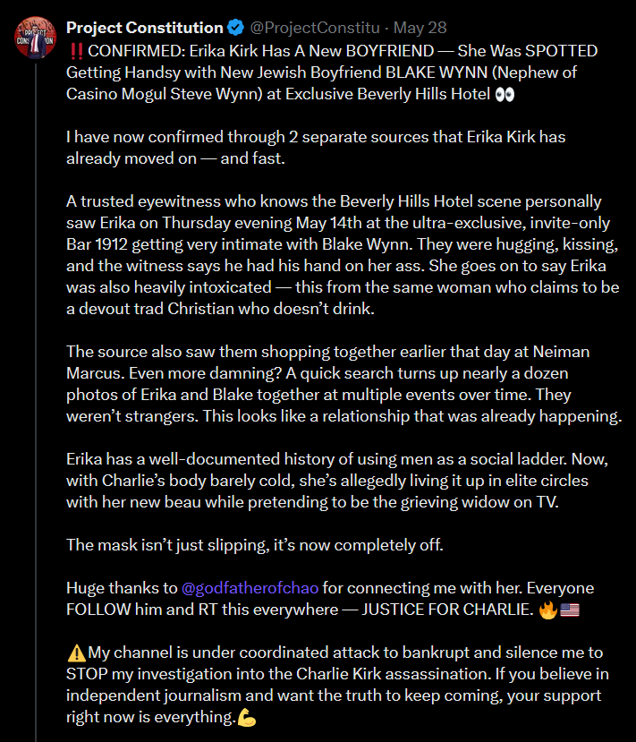 A dark mode Twitter screenshot from Project Constitution.