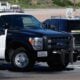 California police vehicles are positioned in San Diego.