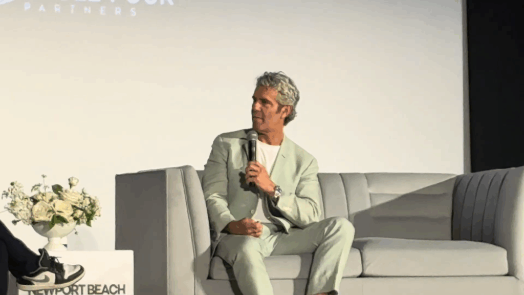 Andy Cohen listens at the Newport Beach TV Festival.
