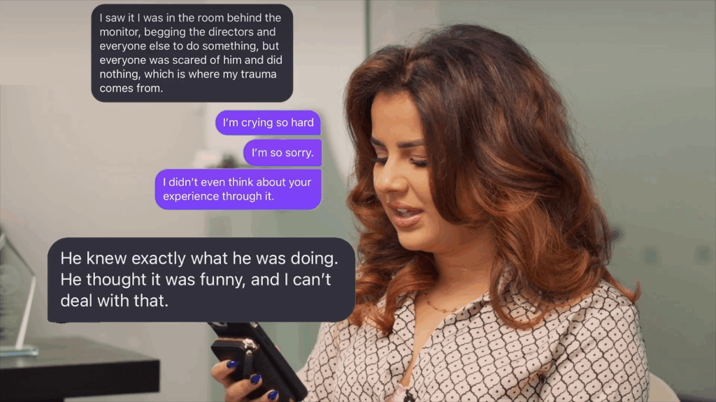 A screenshot of alleged texts from Jenn An after the assault.