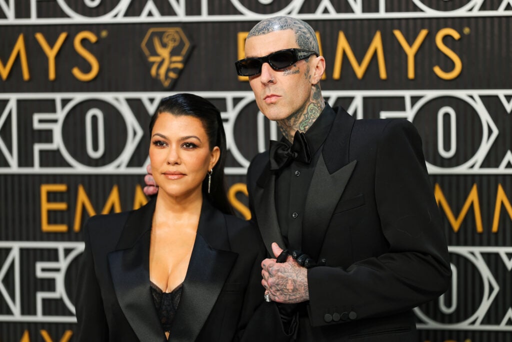 Kourtney Kardashian and Travis Barker in 2024.