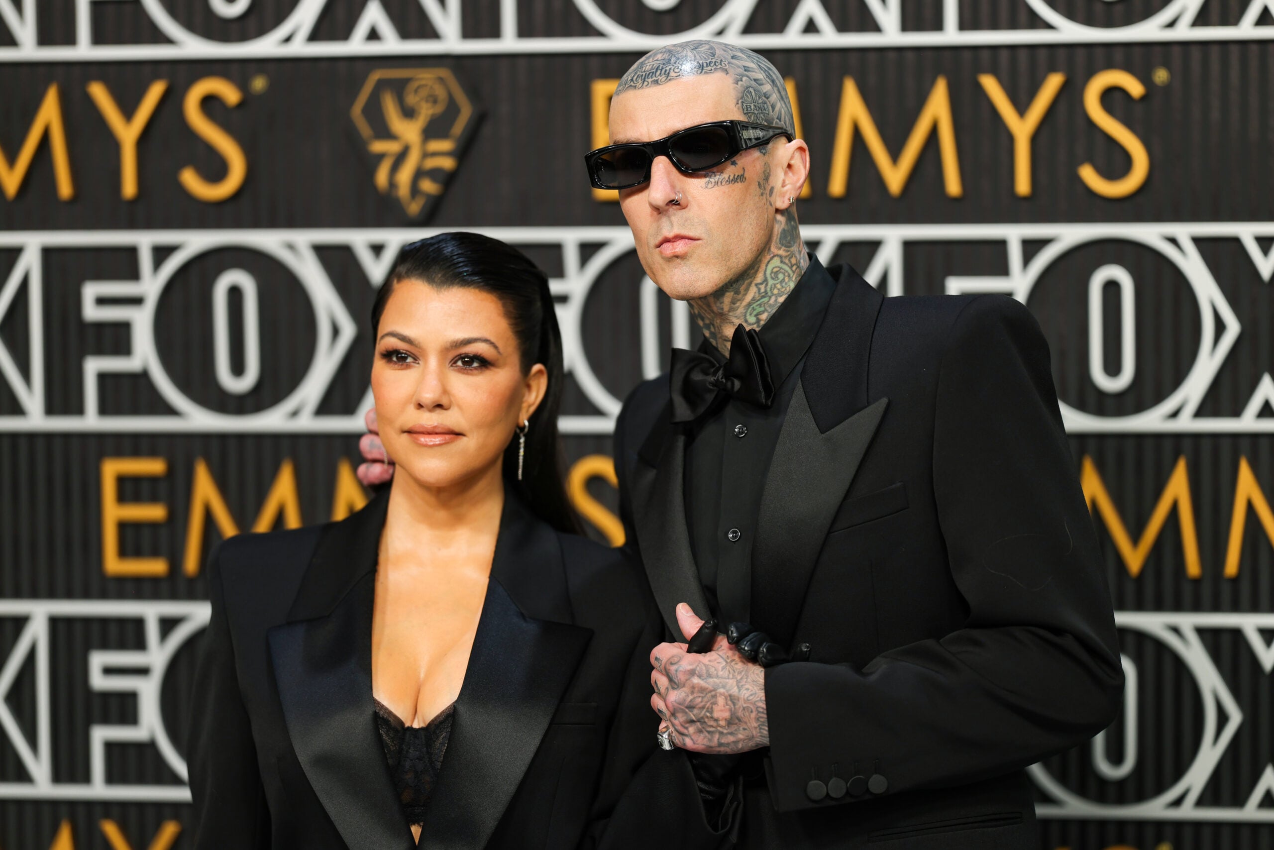 Kourtney Kardashian and Travis Barker in 2024.