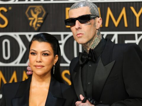 Kourtney Kardashian and Travis Barker in 2024.