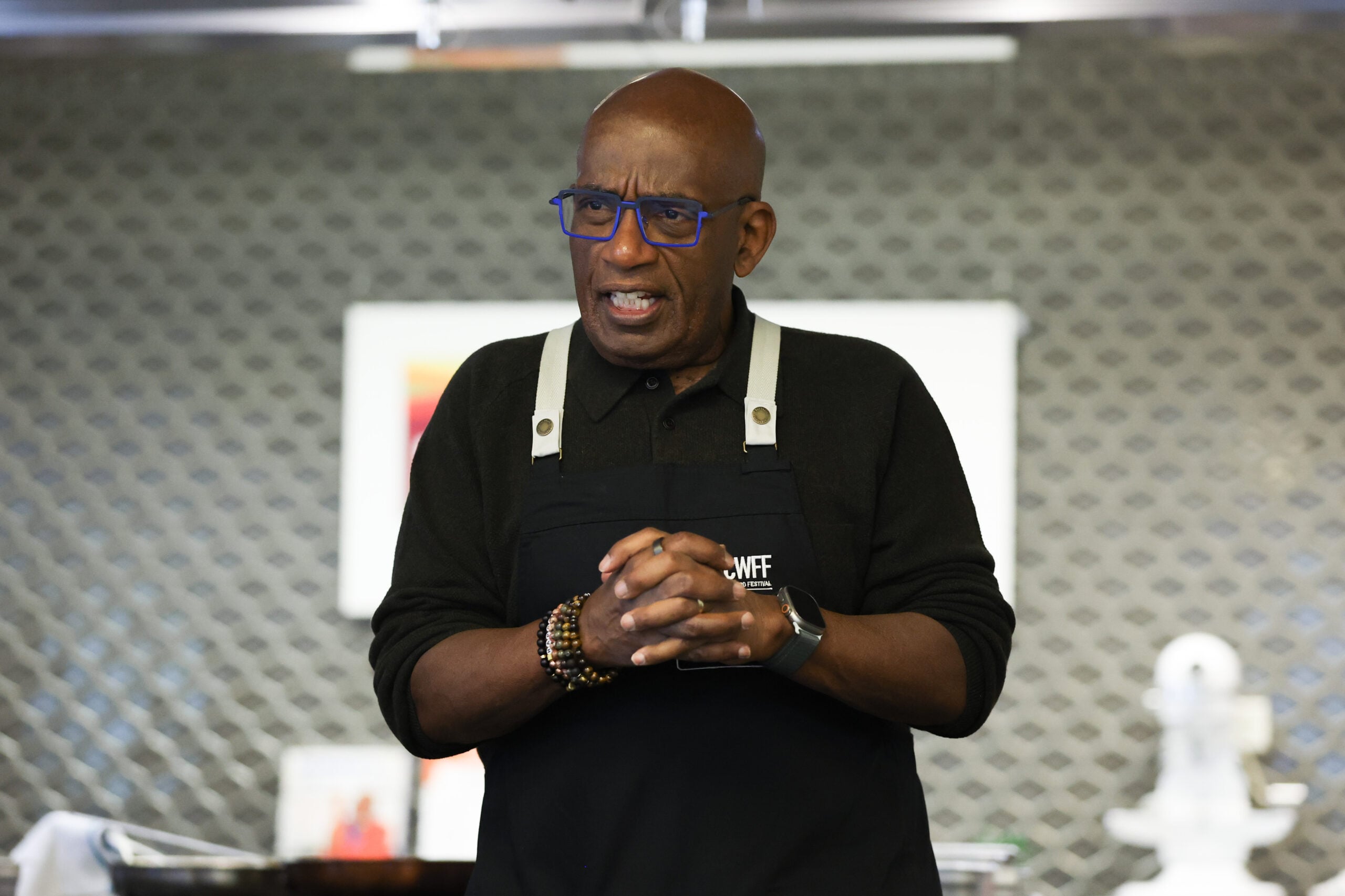Al Roker teaches at the Food Network New York City Wine & Food Festival presented by Invesco QQQ - Master Class hosted by Al Roker and Courtney Roker Laga at Institute of Culinary Education on October 20, 2024 in New York City.