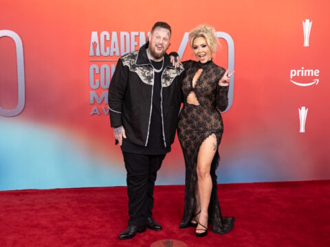 Jelly Roll and Bunnie Xo attend 60th Academy of Country Music Awards at Omni Frisco Hotel at The Star on May 08, 2025 in Frisco, Texas.