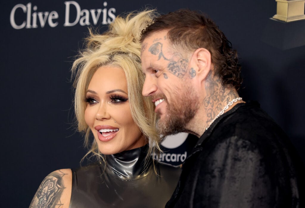 Bunnie Xo and Jelly Roll attend the 68th GRAMMY Awards Pre-GRAMMY Gala & GRAMMY Salute to Industry Icons Honoring Avery Lipman and Monte Lipman at The Beverly Hilton on January 31, 2026 in Beverly Hills, California. 
