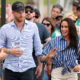 Prince Harry, Duke of Sussex and Meghan, Duchess of Sussex greet members of the public at the Cruising Yacht Club of Australia on April 17, 2026 in Sydney, Australia.